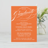 STIJLVOLLE ELEGANTE SCRIPT AFSTUDEREN PARTY INVITA KAART (Staand voorkant)