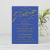 STIJLVOLLE ELEGANTE SCRIPT AFSTUDEREN PARTY INVITA KAART (Staand voorkant)