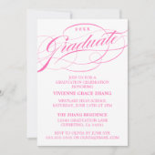 STIJLVOLLE ELEGANTE SCRIPT AFSTUDEREN PARTY INVITA KAART (Voorkant)