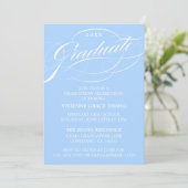 STIJLVOLLE ELEGANTE SCRIPT AFSTUDEREN PARTY INVITA KAART (Staand voorkant)