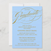 STIJLVOLLE ELEGANTE SCRIPT AFSTUDEREN PARTY INVITA KAART (Voorkant)