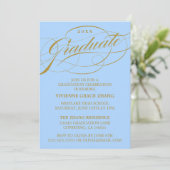 STIJLVOLLE ELEGANTE SCRIPT AFSTUDEREN PARTY INVITA KAART (Staand voorkant)