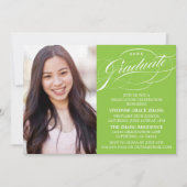 STIJLVOLLE ELEGANTE SCRIPT AFSTUDEREN PARTY INVITA KAART (Voorkant)