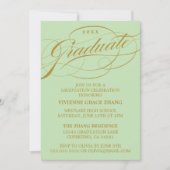 STIJLVOLLE ELEGANTE SCRIPT AFSTUDEREN PARTY INVITA KAART (Voorkant)