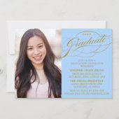 STIJLVOLLE ELEGANTE SCRIPT AFSTUDEREN PARTY INVITA KAART (Voorkant)