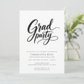 Stijlvolle Elegante Script Grad Feest Afstuderen Kaart (Staand voorkant)
