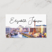 Stijlvolle elegante script Las Vegas skyline Visitekaartje (Voorkant)