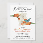 Stijlvolle Elegante Sinaasappel Witte Pensioen Blo Kaart (Voorkant)