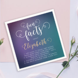 Stijlvolle Elegante Turquoise Gradient Fun Facts L Servet