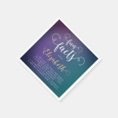 Stijlvolle Elegante Turquoise Gradient Fun Facts L Servet (Hoek)