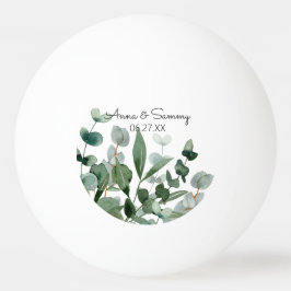 Stijlvolle Elegante Waterverf Foliage bruiloft spe Pingpongbal