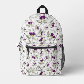 Stijlvolle Elegante wilde bloem Bedrukte Rugzak (Voorkant)