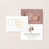 Stijlvolle elegante witte engel Baby doop dank u Folie Kaarten (Display)