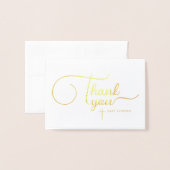 Stijlvolle elegante witte engel Baby doop dank u Folie Kaarten (Voorkant met envelop)