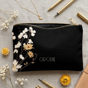 Stijlvolle Elegante Zwarte Bloemrijke Boho Cute Etui
