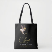 Stijlvolle elegante zwarte engel religieuze zegeni tote bag (Voorkant)
