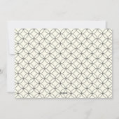 Stijlvolle Elegante Zwarte Witte Lijnkunst Aangepa Feestdagenkaart (Achterkant)