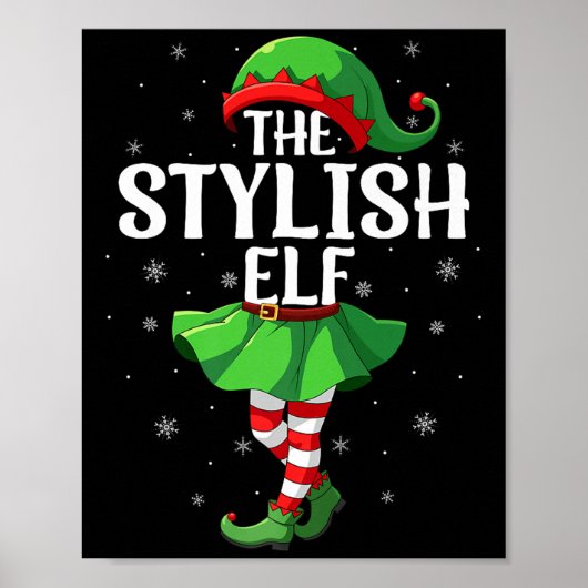 Stijlvolle Elf Kerstmis Meisjes Vrouwen Elf Squad  Poster (Voorkant)