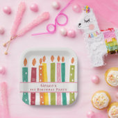 Stijlvolle elke leeftijd Waterverf verjaardagskaar Papieren Bordje (Feest)