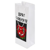 Stijlvolle en duurzame weggeeftas wijn cadeautas (Achterkant Gekanteld)