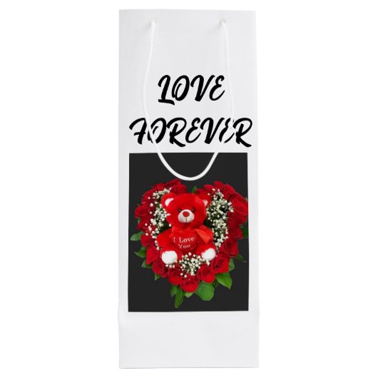 Stijlvolle en duurzame weggeeftas wijn cadeautas (Achterkant)