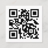 Stijlvolle en eenvoudige QR-code voor sociale medi Vierkante Visitekaartje (Achterkant)