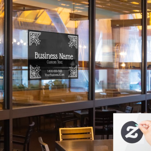 Stijlvolle,  en elegante business raamsticker (Restaurant Raam)