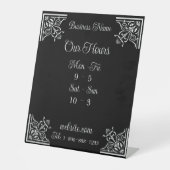 Stijlvolle,  en elegante business reclamebord met voetstuk (Voorkant)