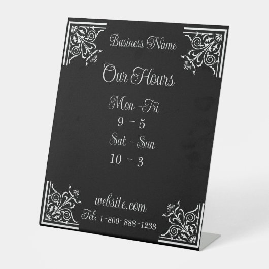 Stijlvolle, en elegante business reclamebord met voetstuk (Voorkant)