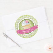 Stijlvolle en Elegante Cupcake Box Stickers (Envelop)