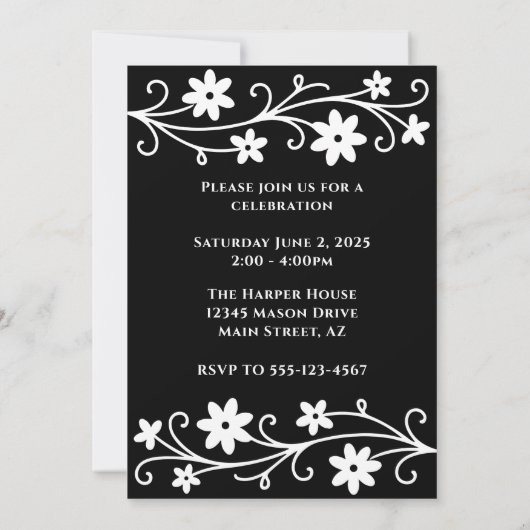 Stijlvolle en elegante foto en jaar Afstuderen Kaart (Achterkant)