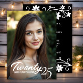 Stijlvolle en elegante foto en jaar Afstuderen Kaart