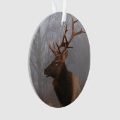 Stijlvolle en elegante kerst Elk Ornament (voorkant)