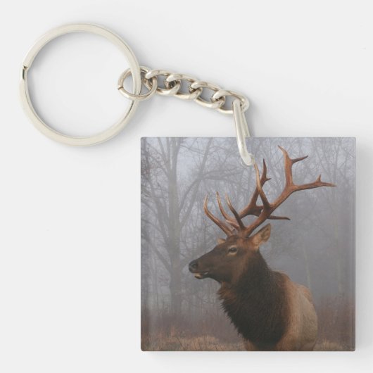 Stijlvolle en elegante kerst Elk Sleutelhanger (Voorkant)