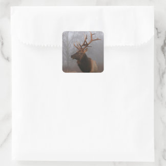 Stijlvolle en elegante kerst Elk Vierkante Sticker