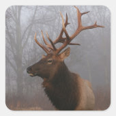 Stijlvolle en elegante kerst Elk Vierkante Sticker (Voorkant)