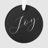Stijlvolle en elegante kerst "JOY" Ornament (voorkant)