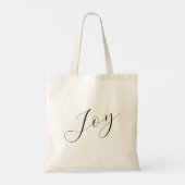 Stijlvolle en elegante kerst "JOY" Tote Bag (Achterkant)