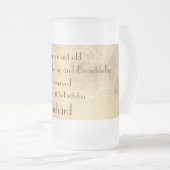 Stijlvolle en humoristische gepersonaliseerde 40e  matglas bierpul (Voorkant rechts)