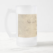 Stijlvolle en humoristische gepersonaliseerde 60e  matglas bierpul (Links)