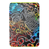 Stijlvolle en kleurrijke neonpatronen badmat (Voorkant Verticaal)