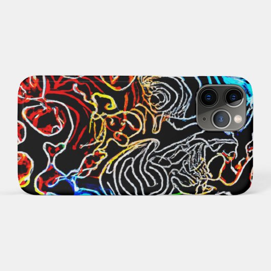 Stijlvolle en kleurrijke neonpatronen Case-Mate iPhone case (Achterkant (horizontaal))
