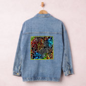 Stijlvolle en kleurrijke neonpatronen denim jacket (Hangar)