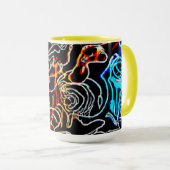 Stijlvolle en kleurrijke neonpatronen mok (Voorkant rechts)