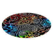 Stijlvolle en kleurrijke neonpatronen snijplank (Hoek)