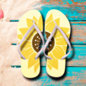 Stijlvolle en levendige zonnebloem Schattige geel Teenslippers