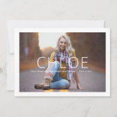 Stijlvolle en minimale aankondiging van het Afstud (Voorkant)