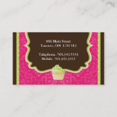 Stijlvolle en moderne Cupcake-Visitekaartjes Visitekaartje (Achterkant)