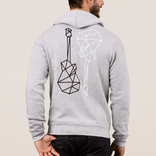 stijlvolle en moderne geometrische gitaarmuziek hoodie