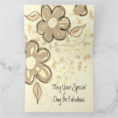 Stijlvolle en moderne verjaardagswensen Gevouwen K Kaart (Binnen)